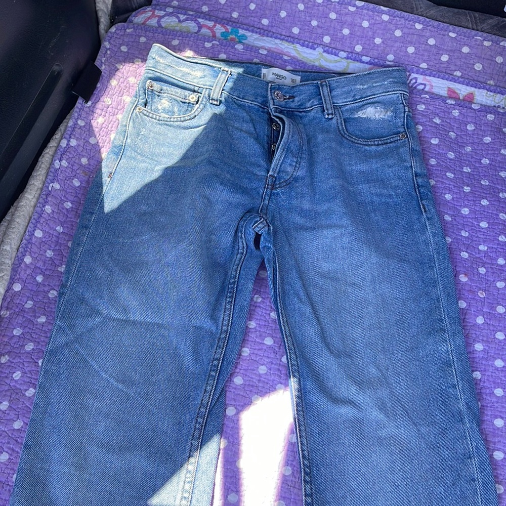 Ripped cropped jeans - super cute on
